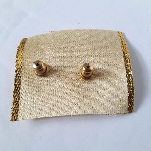 Vintage Women's Leaf Botanical Earrings Medium Gold Tone - Picture 6 of 10